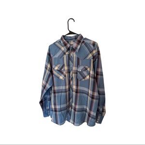 Wrangler | vintage cowboy long sleeve shirt with pearl buttons